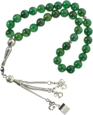 1 String Agate Worry Beads Bracelet Elegant Rosary Style Prayer Beads Present for Women and Teens Lightweight Beaded Jewelry for Faith and Worship
