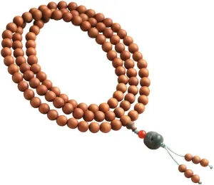 108 Sandalwood Wooden Bracelet Buddha Bead Prayer Bracelet Necklace for Meditation Accessories Gift,8mm