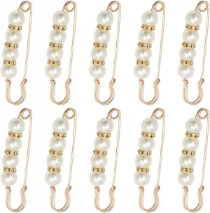 10pcs Brooch Pins for Women Clothes Buckle Clips Brooch Large Safety Shawl Pins Multifunction Scarf Waist Change Fashion