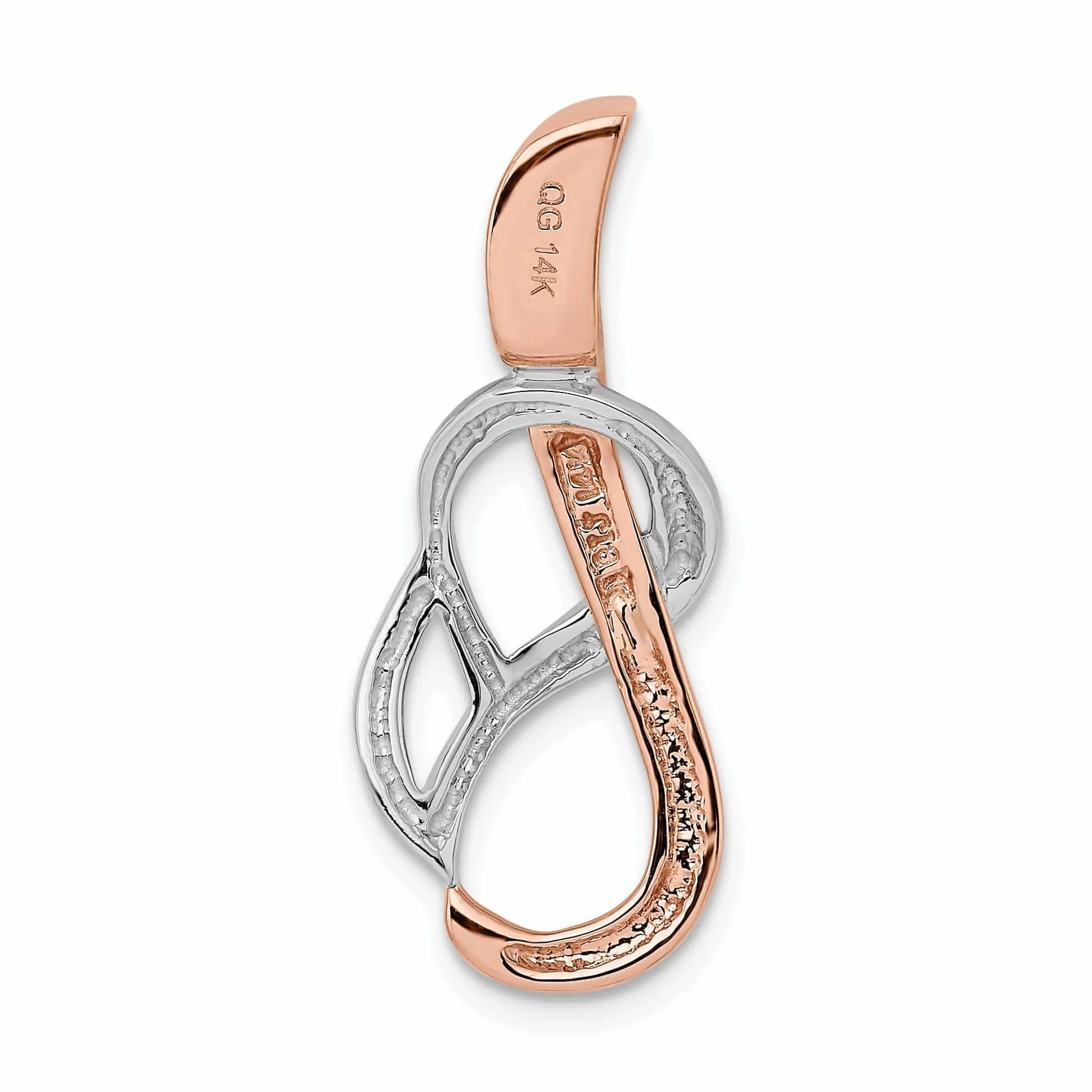 14 Two Tone Gold Omega Slide Pendant Reversible