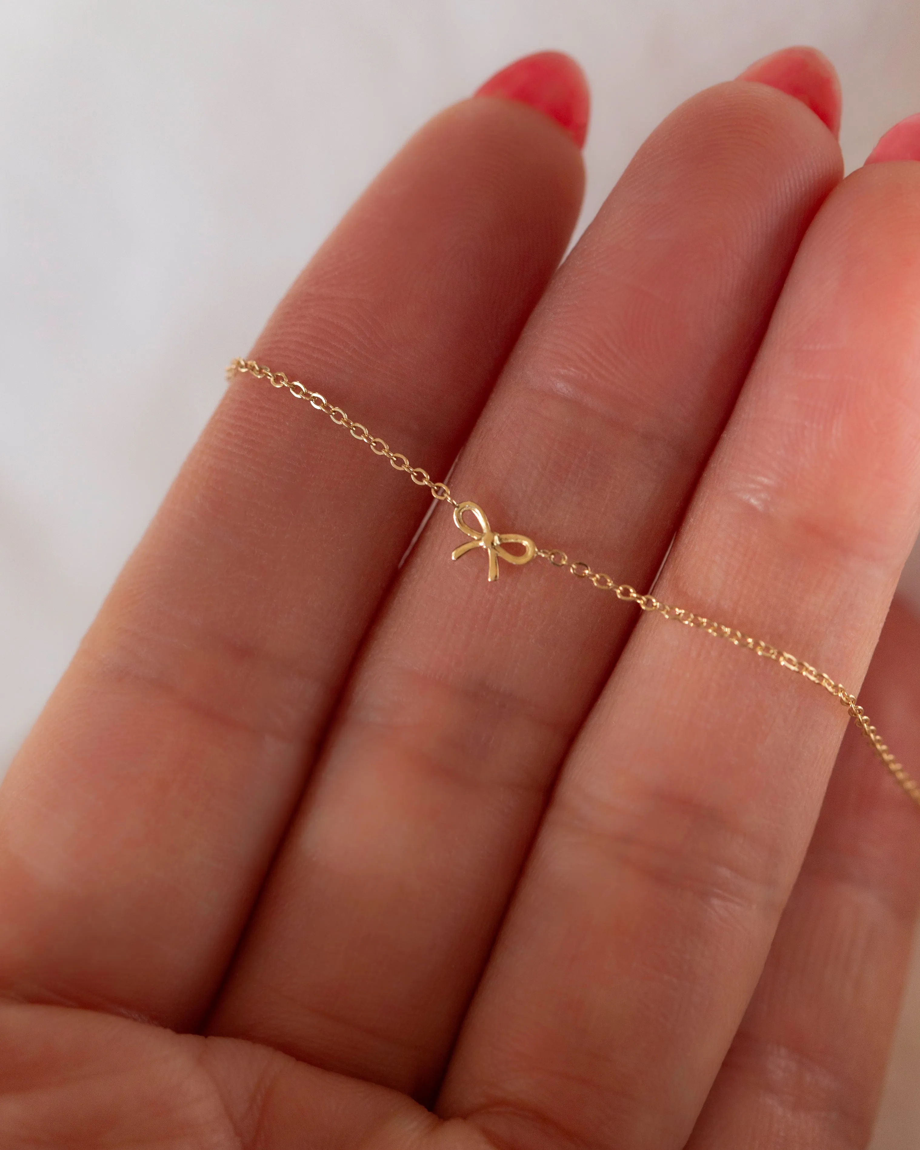 14k Mini Bow Bracelet