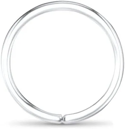 14k White Gold Nose Hoops Seamless Nose Rings 1/4" 9/32" 5/16" 3/8" 22G 20G 18G