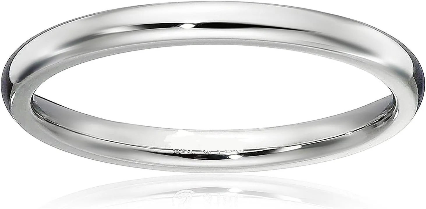 1.5 MM Titanium Comfort Fit Wedding Band Ring Classy Domed Ring