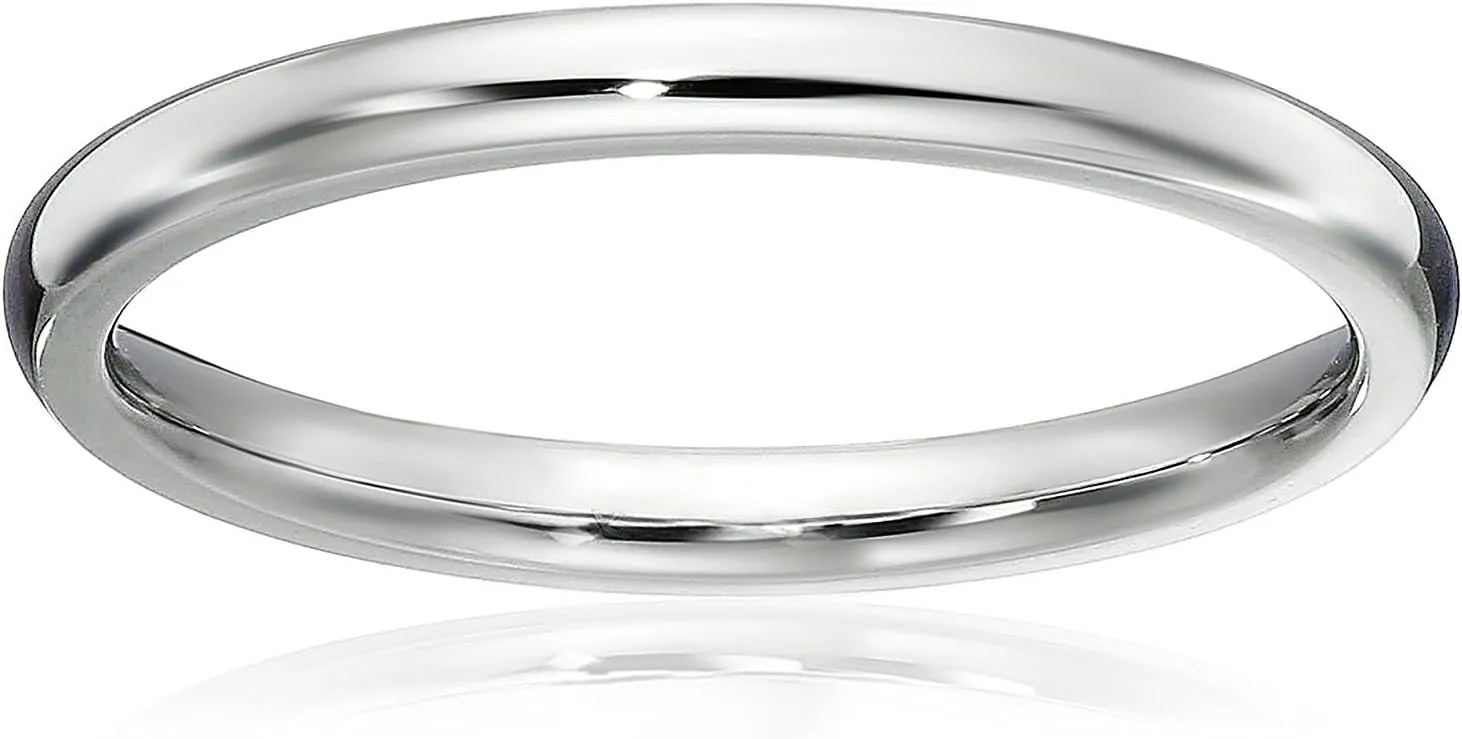 1.5 MM Titanium Comfort Fit Wedding Band Ring Classy Domed Ring
