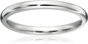 1.5 MM Titanium Comfort Fit Wedding Band Ring Classy Domed Ring