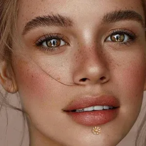 16G CZ Flower Labret Monroe Lip Rings 316L Surgical Steel Tragus Helix Cartilage Flat Back Earrings Studs Medusa Piercing Jewelry for Women