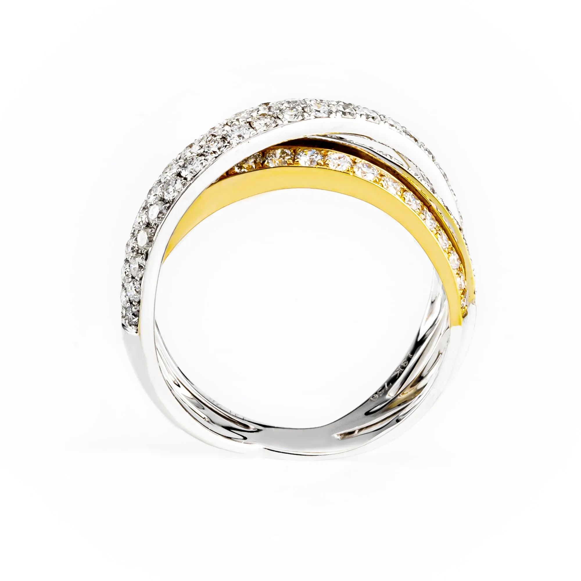 18K White & Yellow Gold Tdw. 1.28ct Diamond Ring - 20583088