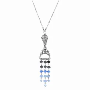 1928 Jewelry Multi Crystal Chandelier Ornamental Pendant Necklace 28"