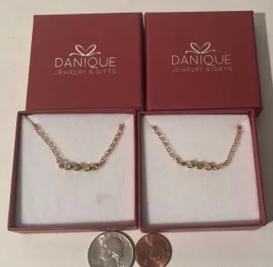 2 Vintage 14K Gold Filled Bracelets, 1/20, Danique Jewelry and Gifts, Quality, Shiny Colored Stones, Small Tag Attached Not Pictured That