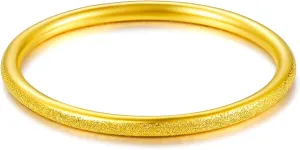 24K Solid Gold Ring Simple Unisex Pure Gold Ring with Jewelry Box for Women Men Couple Lover Boyfriend Girlfriend Birthday Anniversary(Size:46.5-61.9)