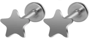 2Pcs 16G Star Lip Rings G23 Titanium Labret Monroe Medusa Piercing Jewelry Conch Helix Tragus Cartilage Stud Earrings 8mm 10mm Minimalist Body Jewelry