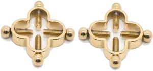 2Pcs Four Leaf Clover Non-Piercing Nipple Rings Stainless Steel Fake Nipple Rings Shield Barbell Ring Nipple Piercing Summer Beach Faux Body Jewelry for Women