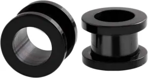 2Pcs Gauge Sets for Ears, Unique Ear Gauges for Men Black Hoop Stainless Steel Gauges Plugs