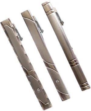 3pcs Stainless Steel Tie Clips Set for Men Fashion Tie Tacks Unique for Business Gentleman's Accessories