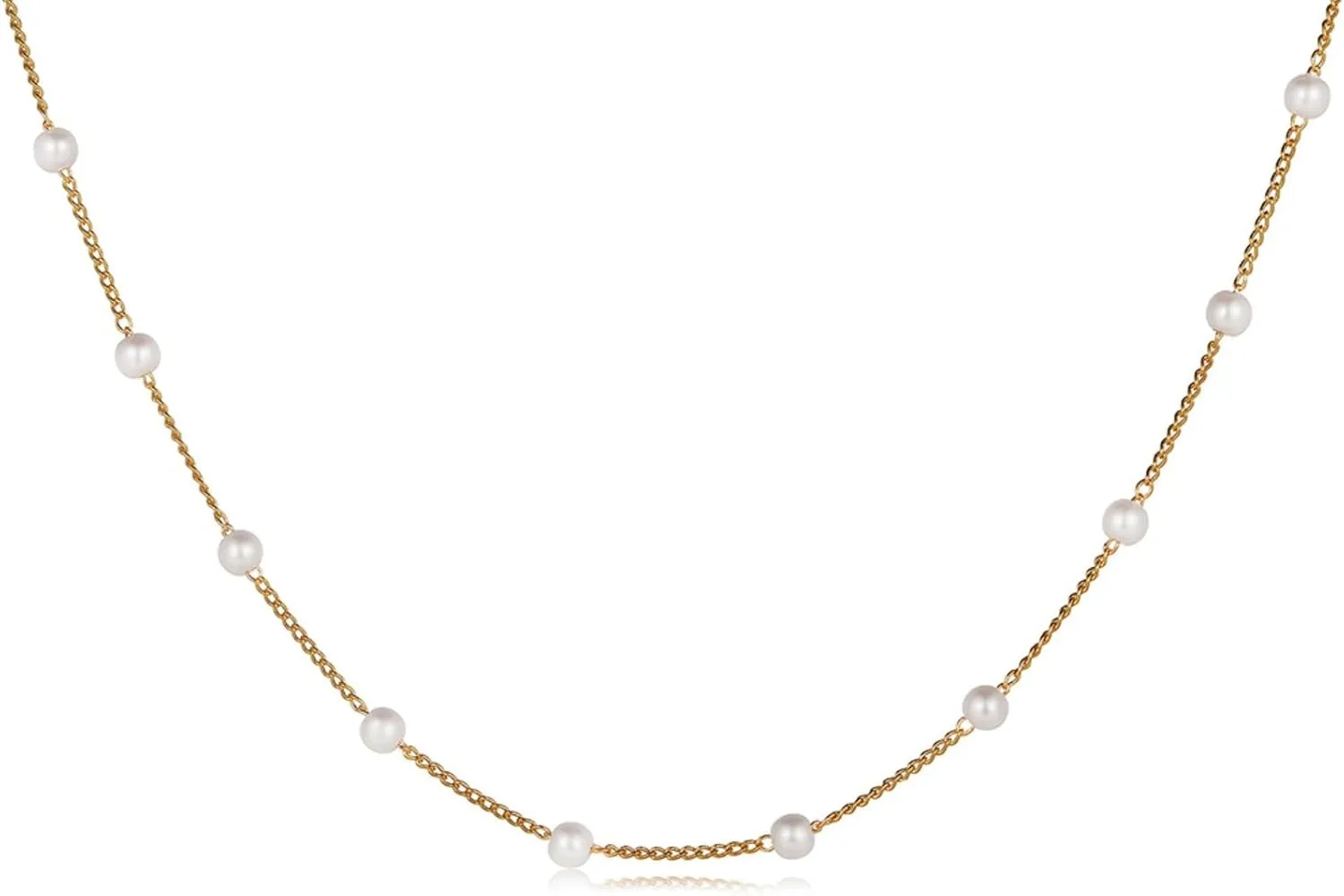 4/6/8MM Pearl Necklace for Women,Handmade Dainty White Imitation Pearl Choker Necklace Adjustable Shiny Wedding Pearl Necklace Prom Party Jewelry Gifts