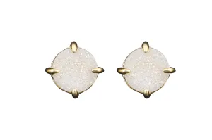 5 Way Druzy Earrings Gold
