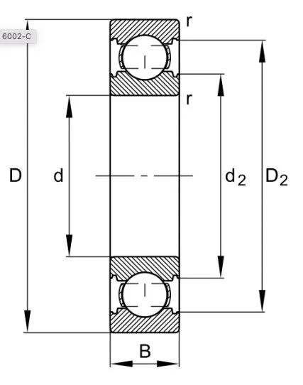 6200-C-C3 FAG Open Deep Groove Ball Bearing 10mm inside x 30mm outside x 9mm wide