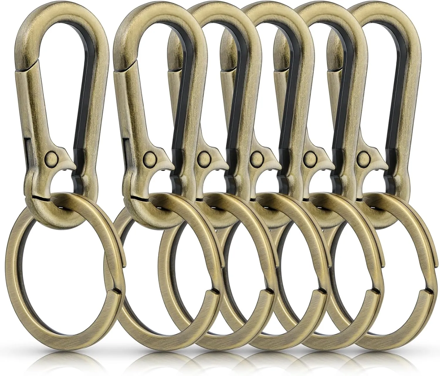 6pcs Metal Keyring Key Chain Key Ring KeyChains Clip Key Chain Organizer for Home, Car, Key Finder
