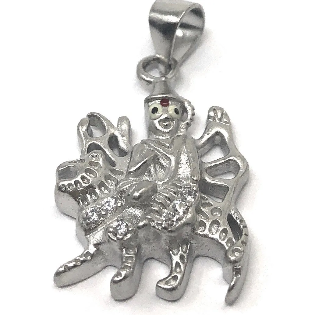 925 Silver Durga Mata Pendant (design 102)