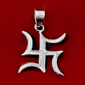 925 Silver Swastik Pendant (Design 105)