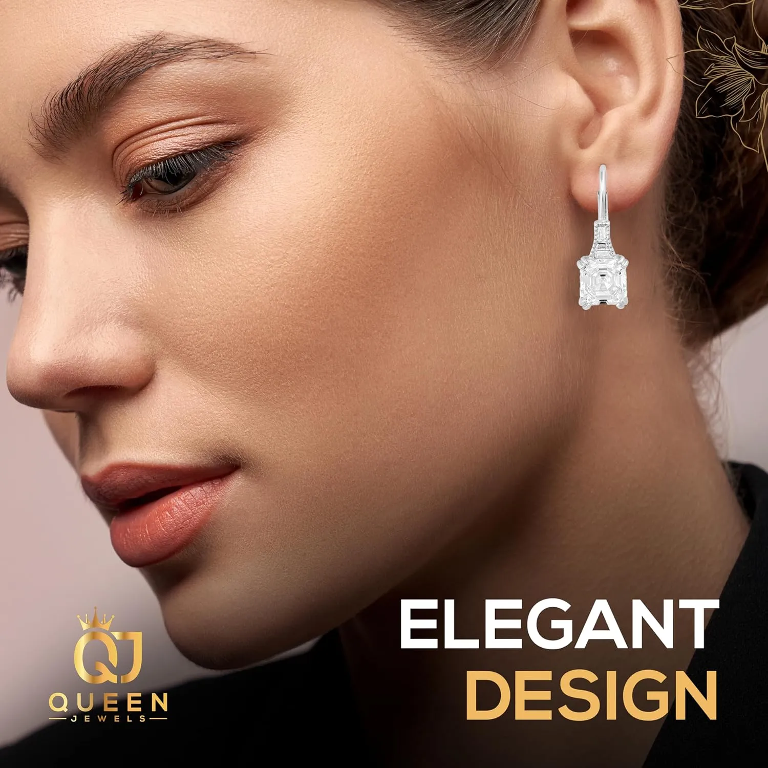925 Sterling Silver 14k Gold Lightweight Leverback Dangle Earrings With Cubic Zirconia