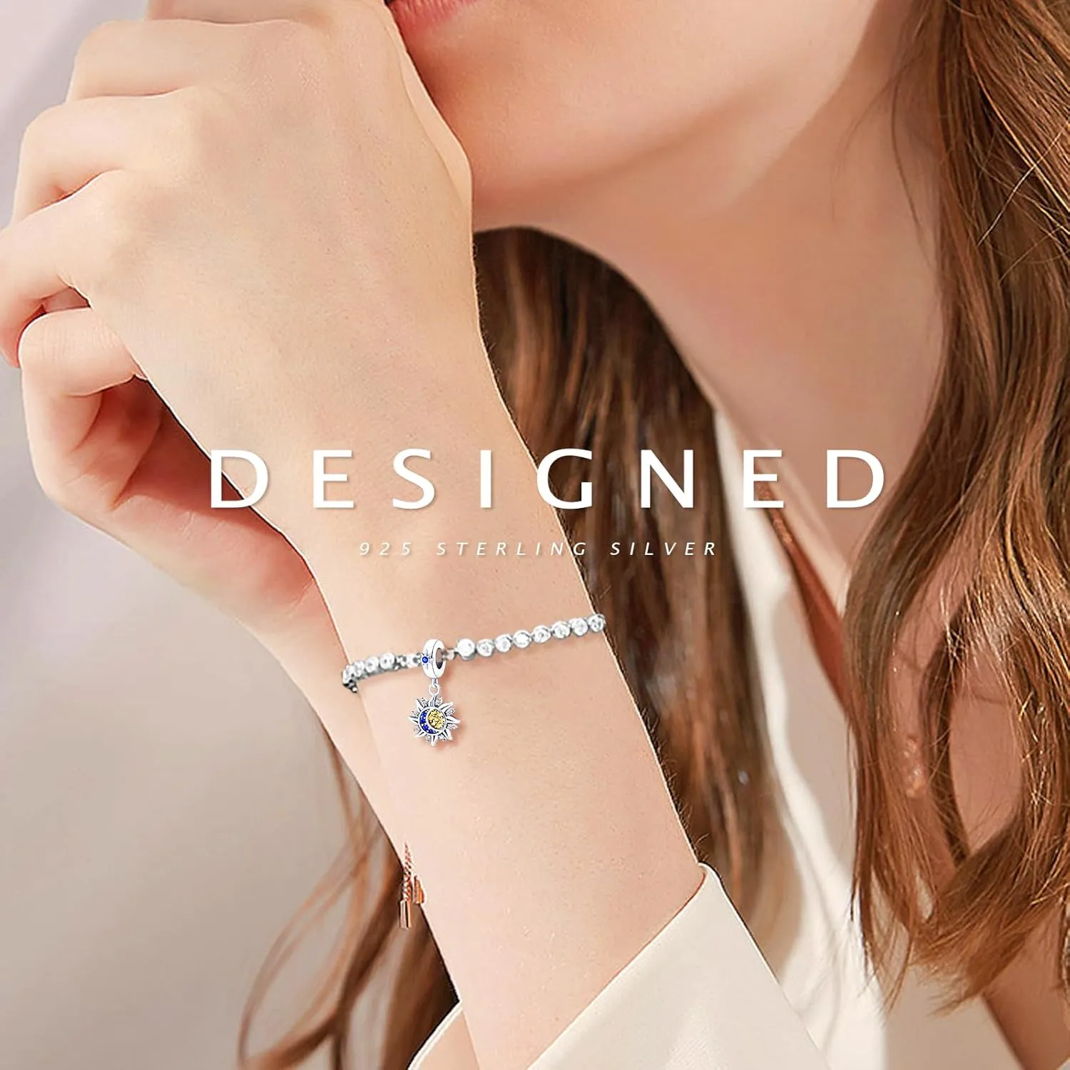 925 Sterling Silver Charms Bead for Bracelets Necklaces, Star Moon Crescent Sun Solar Pendent, Blue Ocean Starfish Shells Turtle Crab Starry Sea Cute Jewelry Birthday Gifts for Women Men