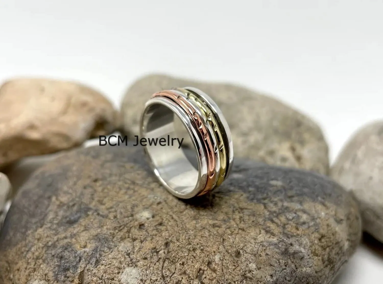 925 Sterling Silver Meditation Spinner Ring, Anxiety Ring For Men, Women & Girls, Worry, Thumb, Yoga Ring, handmade Ring, Christmas Gift (US Ring size 6)