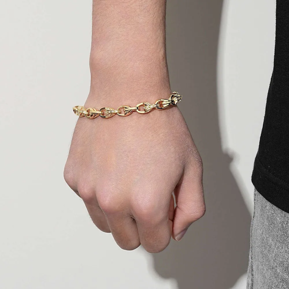 9mm Gold Tulip Bracelet Pattern Albert Clasp