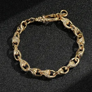 9mm Gold Tulip Bracelet Pattern Albert Clasp