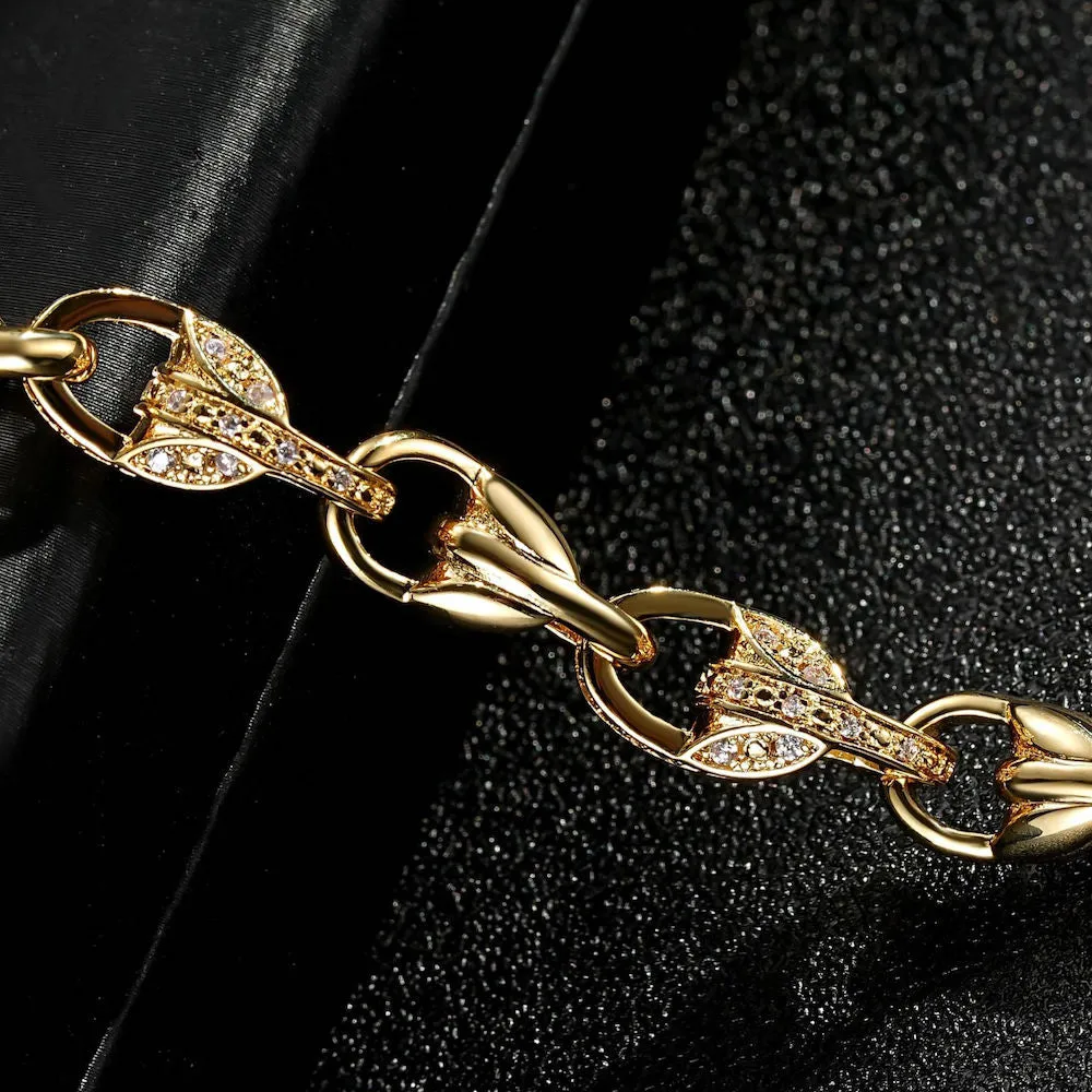 9mm Gold Tulip Bracelet Pattern Albert Clasp