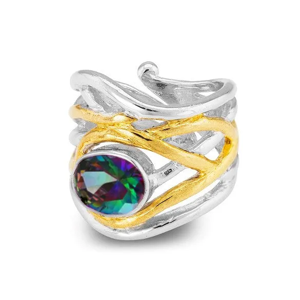 Adjustable Mayhem Ring in various gemstones