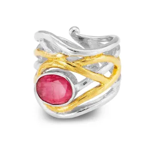 Adjustable Mayhem Ring in various gemstones