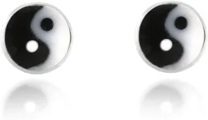 AeraVida 22G A Pair of Petite Colored Enamel Yin-Yang Balance Sterling Silver Nose Ring | Yin Yang Nose Ring | Nose Ring Studs for Women Sterling Silver