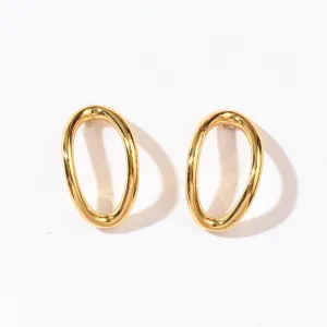 Aiko Hollow Studs | Gold