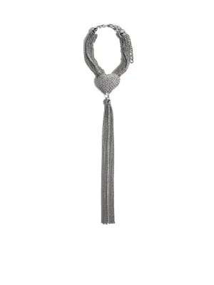 Alessandra Rich Crystal Heart Chain Chocker