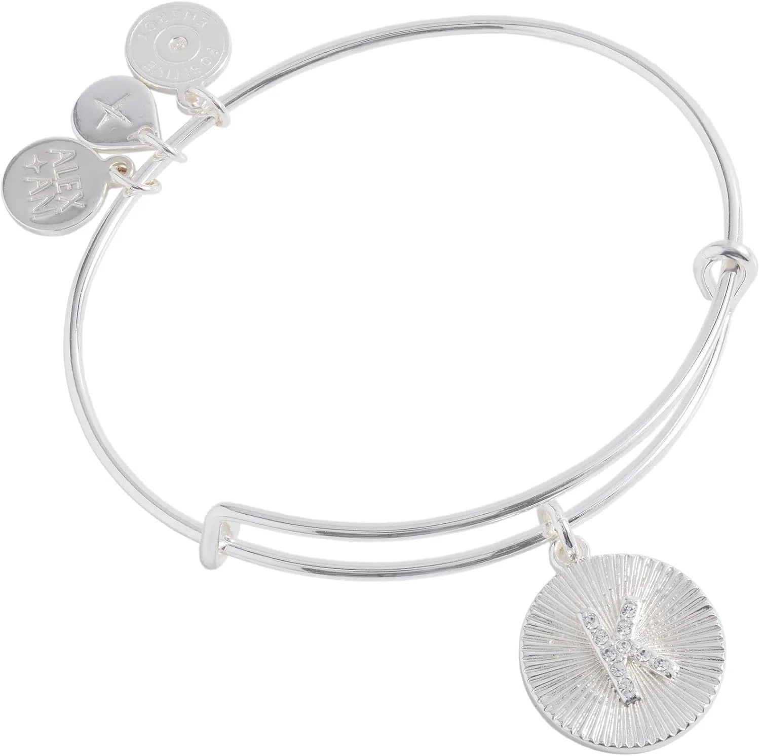 Alex and Ani Initial Pave Starburst Bangle