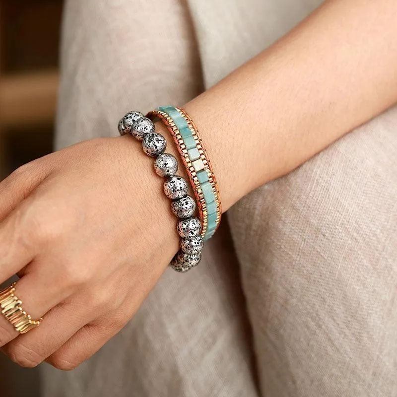 Amazonite Cuff Bracelet