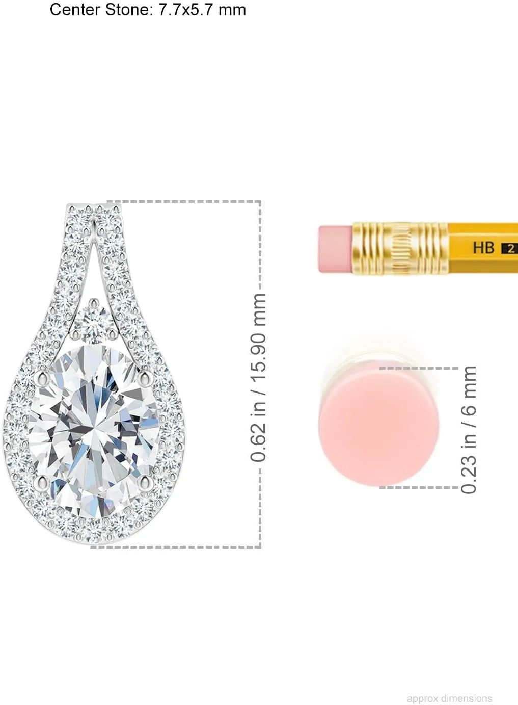 Angara Classic Lab Grown Fancy Intense Yellow and White Diamond Halo Pendant in 14K Solid Gold/Platinum | April Birthstone, Birthday, Engagement, Anniversary, Wedding Jewelry Gift for Women