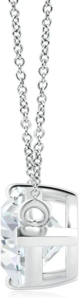 Angara East-West Pear-Shaped Lab Grown Diamond Solitaire Pendant in 14K Solid Gold/Platinum | April Birthstone, Birthday, Engagement, Anniversary, Wedding Jewelry Gift for Women