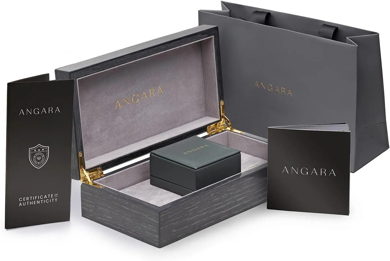 ANGARA IGI Certified 1-5 ct Lab Grown Round Diamond Knife-Edge Shank Trellis Engagement Ring in Silver / 14K Solid Gold/Platinum | April Birthstone, Birthday, Anniversary, Wedding Jewelry Gift for Women