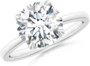 Angara IGI Certified 1-5 ct Lab Grown Solitaire Round Diamond Classic Engagement Ring in Silver / 14K Solid Gold/Platinum | April Birthstone, Birthday, Anniversary, Wedding Jewelry Gift for Women