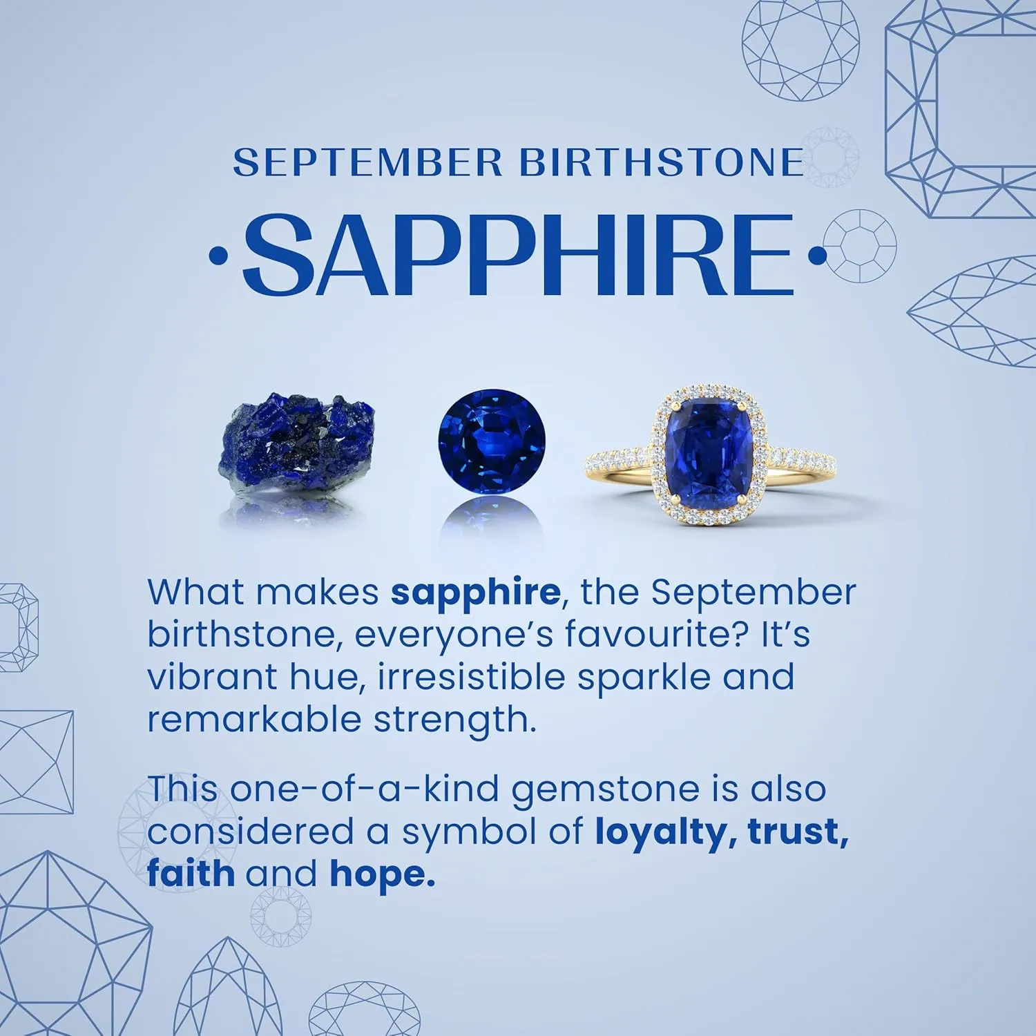 Angara Lab Grown East-West Emerald-Cut Blue Sapphire Cathedral Engagement Ring in 14K Solid Gold/Platinum | September Birthstone, Birthday, Anniversary, Wedding Jewelry Gift for Women