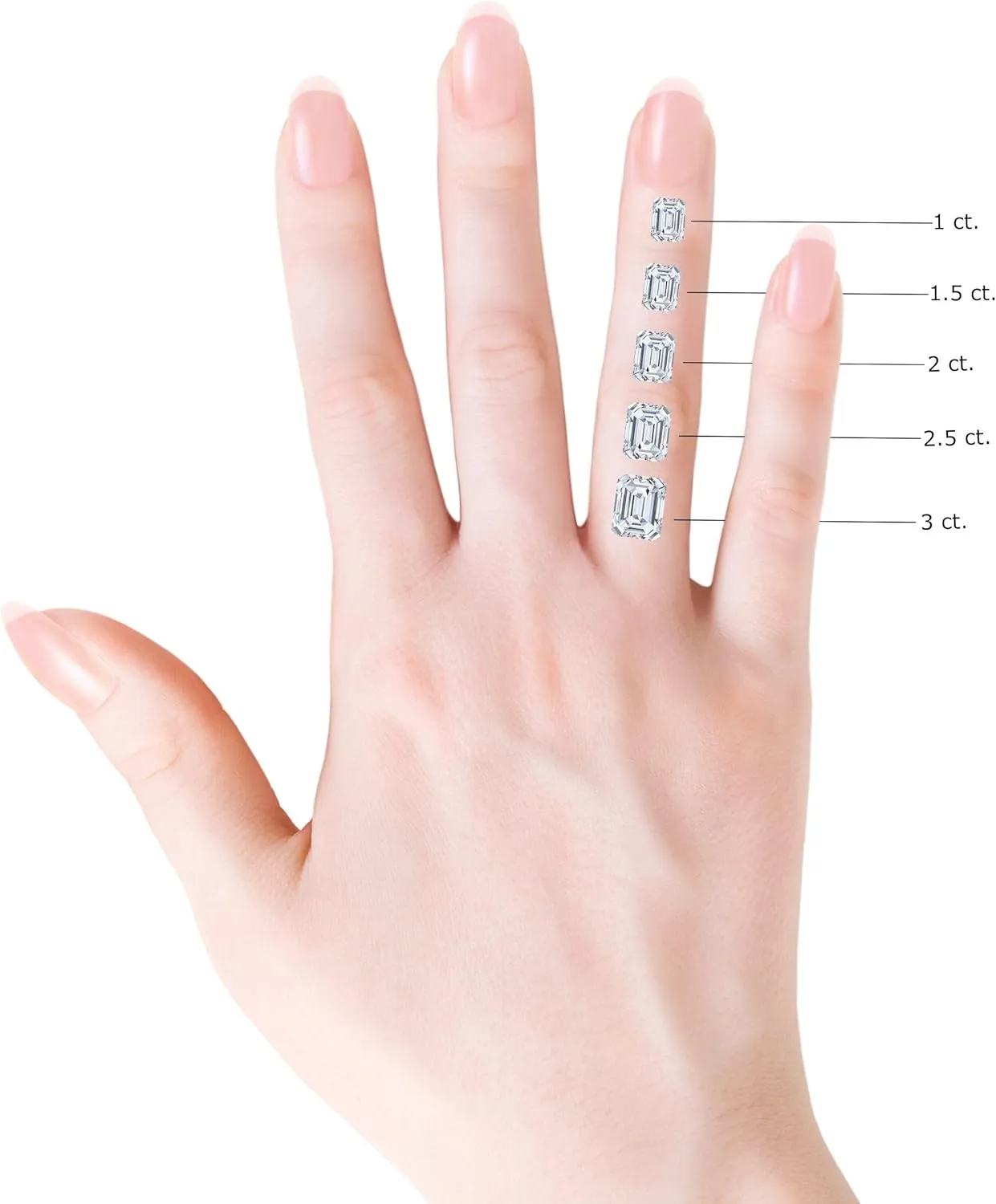 Angara Lab Grown Emerald-Cut Diamond Celtic Knot Engagement Ring in Silver / 14K Solid Gold/Platinum | April Birthstone, Birthday, Anniversary, Wedding Jewelry Gift for Women