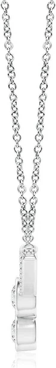 Angara Lab Grown Three Stone Bezel-Set Diamond Cluster Curved Bar Pendant in 14K Solid Gold/Platinum | April Birthstone, Birthday, Engagement, Anniversary, Wedding Jewelry Gift for Women