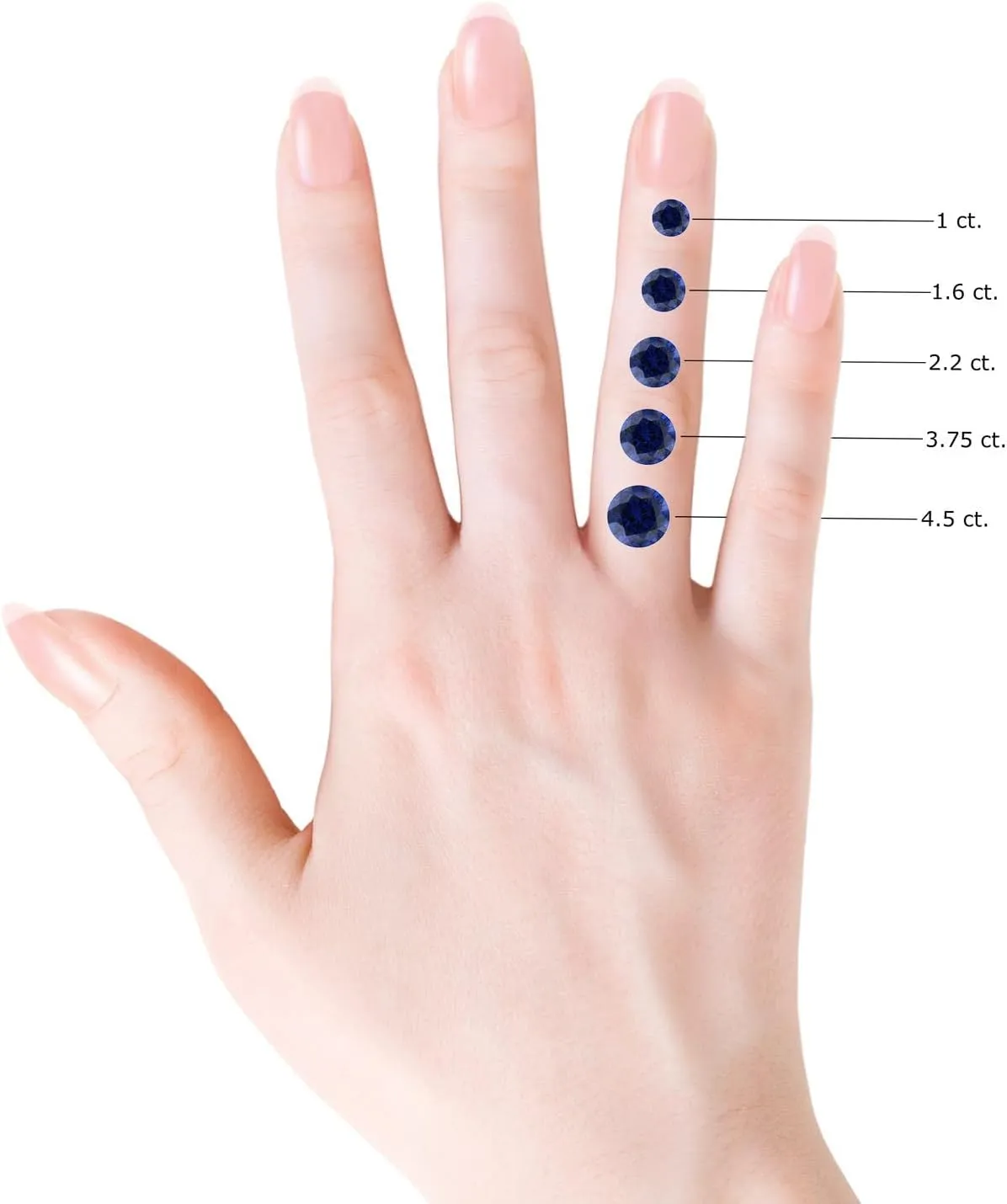 Angara Lab Grown V-Bale Round Blue Sapphire Solitaire Pendant in Silver / 14K Solid Gold/Platinum | September Birthstone, Birthday, Engagement, Anniversary, Wedding Jewelry Gift for Women