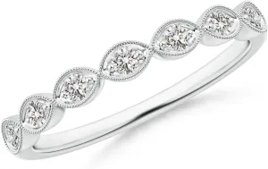 Angara Natural Diamond Classic Ring for Women in 14K Solid Gold | April Birthstone, Birthday, Engagement, Anniversary, Wedding Jewelry Gift for Women