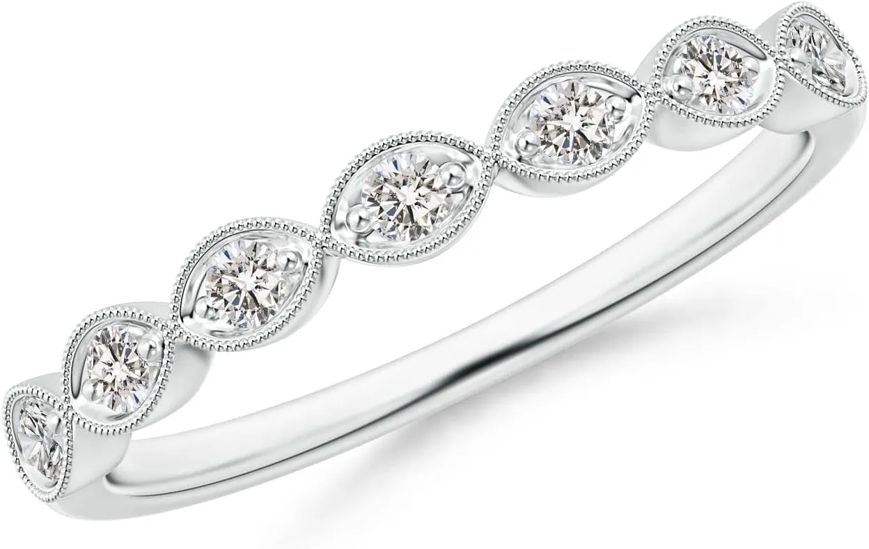 Angara Natural Diamond Classic Ring for Women in 14K Solid Gold | April Birthstone, Birthday, Engagement, Anniversary, Wedding Jewelry Gift for Women