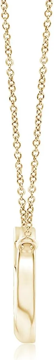 Angara Natural Pave-Set Diamond Sideways Infinity Cross Pendant in 14K Solid Gold/Platinum | April Birthstone, Birthday, Engagement, Anniversary, Wedding Jewelry Gift for Women