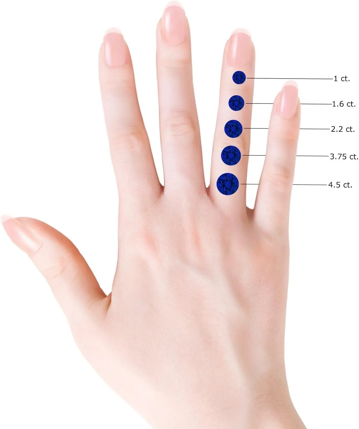 Angara Round Lab Grown Blue Sapphire Engagement Ring with Diamond Accents in 14K Solid Gold/Platinum | September Birthstone, Birthday, Anniversary, Wedding Jewelry Gift for Women