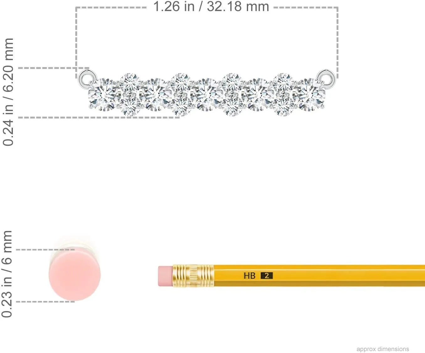Angara Round Lab Grown Diamond Garland Necklace in 14K Solid Gold/Platinum | April Birthstone, Birthday, Engagement, Anniversary, Wedding Jewelry Gift for Women